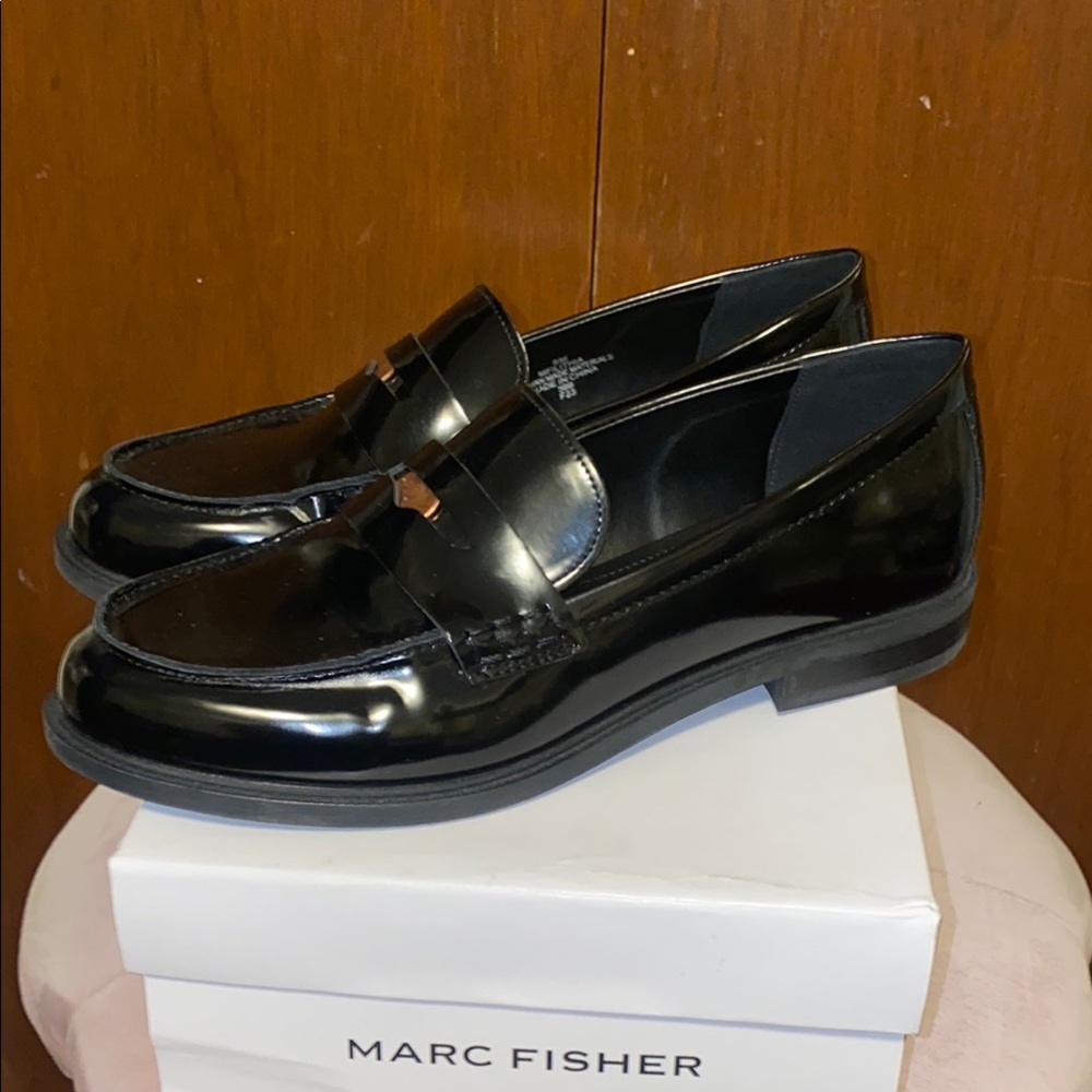 Marc Fisher Black Loafers